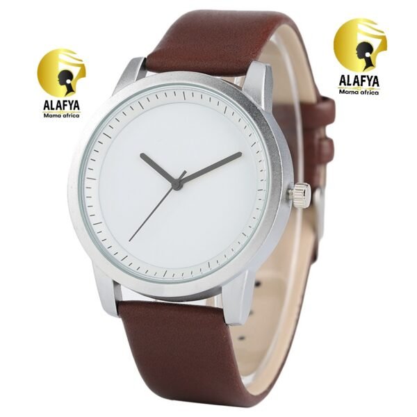 Montre de luxe 100% cuir Quartz - Image 2