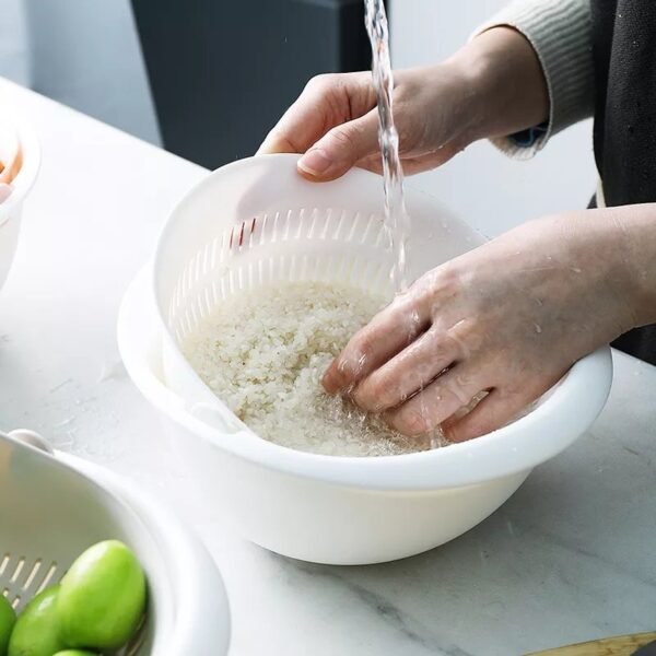 Silicone Double Drain Basket Bowl - Image 5