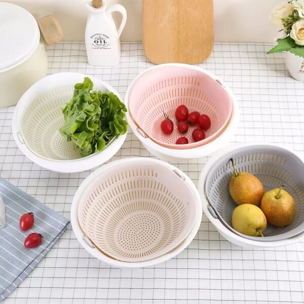 Silicone Double Drain Basket Bowl - Image 4