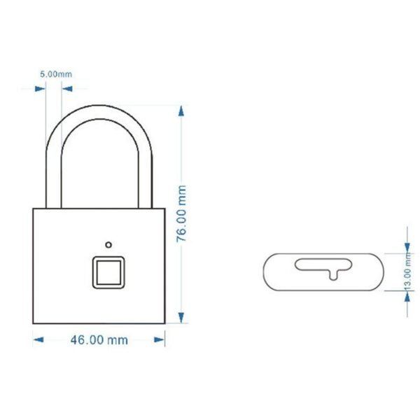 Thumbprint Padlocks Rechargeable - Image 2