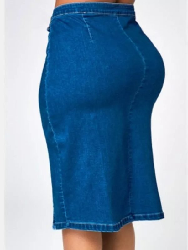 Denim Skirt Women's Half - Image 2