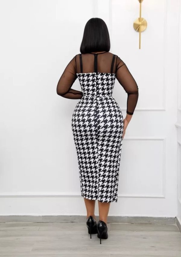 Alicia Sexy V-Neck Over-The-Knee Skirt - Image 2