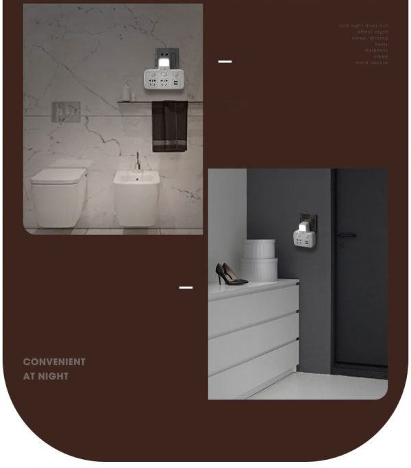 Barre d'alimentation avec 2 ports de charge USB intelligents Prise de protection - Image 5
