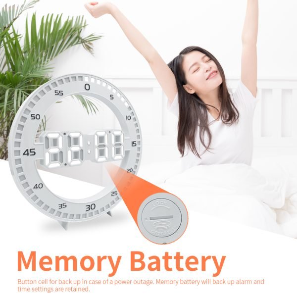 Modern Led Digital Large Wall Clock 3D - Image 3