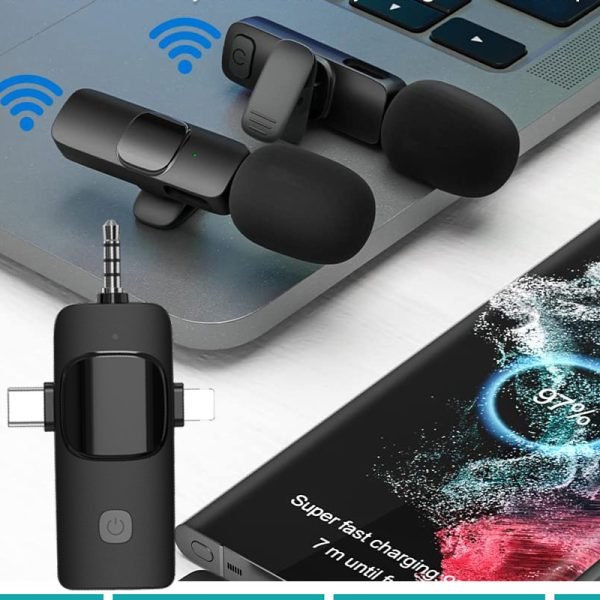 Jack NEW 3 In 1 Wireless Lavalier Microphone - Image 2