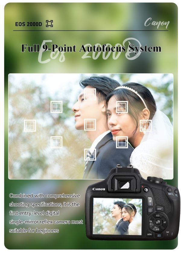 Canon EOS 2000D SLR Camera with EF-S 18-55mm - Image 3