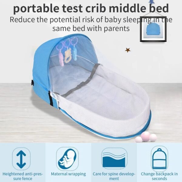 Baby Bed Cribs  Mosquito For 0-24month - Image 5
