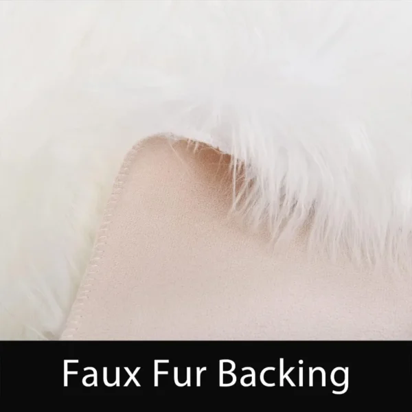 5x8 Area for Living Room White Fluffy Faux Sheepskin Fur for Living Room Sofa Floor Shaggy Rug for Bedroom - Image 3
