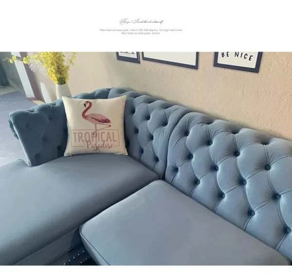 SALON EVEREST 2PCS IN 1 Art-Sofa Velvet Small Apartment - Image 7