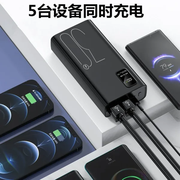 Power Bank 30000 mAh - - 50000 mAh PD22.5W Bidirectional Fast Charging 4USB Output - Image 3