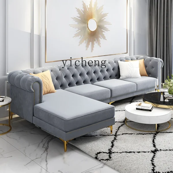 SALON EVEREST 2PCS IN 1 Art-Sofa Velvet Small Apartment - Image 5