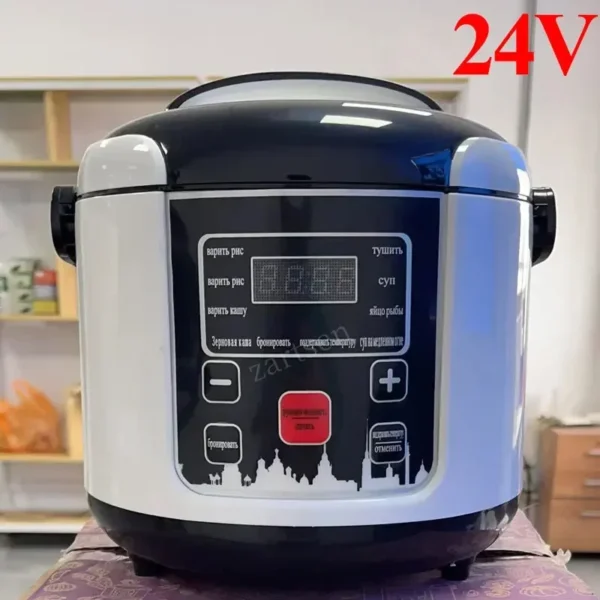 6L Electric Mini Rice Cooker MultiCooker Portable 12V 24V - Image 2