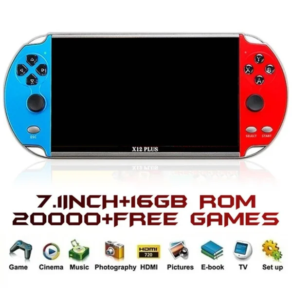X12Plus Dual Joystick Game Console 7-inch High-definition Large-screen PSP - Image 2