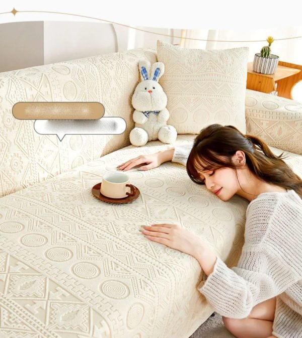 Sofa Cover with Anti Slip Elastic Sofa Jacquard Art  (2:2:1:1)-(3:2:1) - Image 2