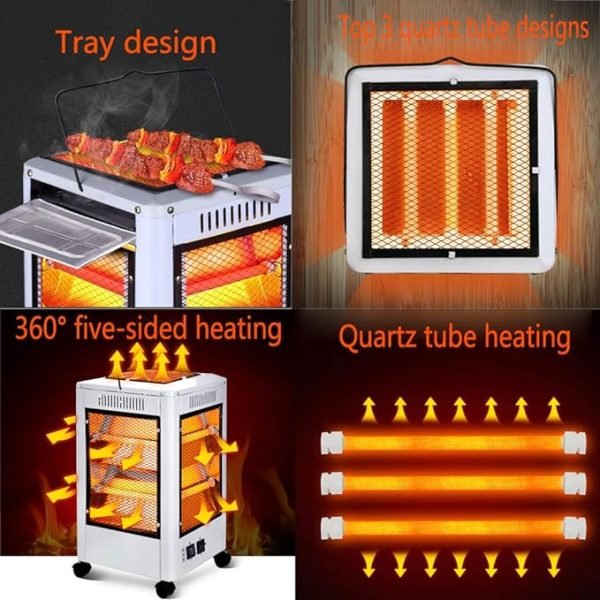 Heater Household Dark Light Quartz Tube  Five-sided - Image 3