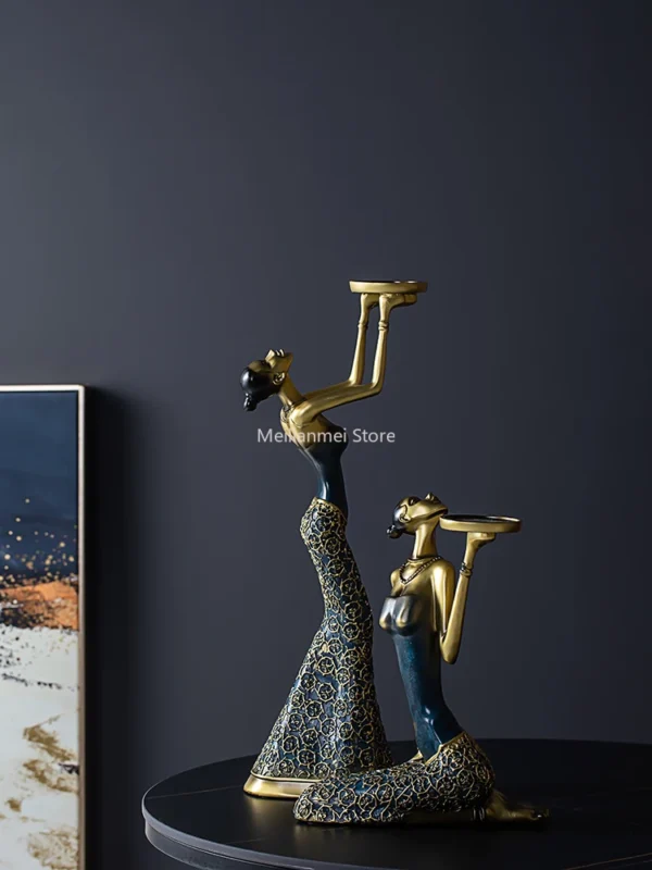 home decoration Gold candle holder Living Room - Image 5