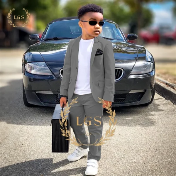 Boys Suit 2 Piece Set (Jacket + Pants) - Image 3
