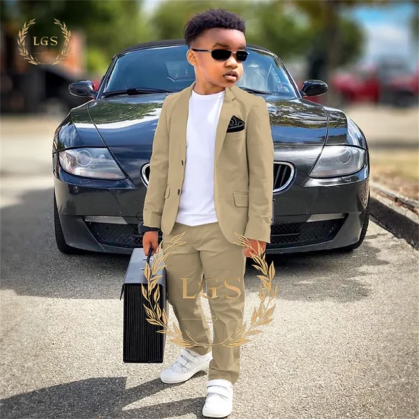 Boys Suit 2 Piece Set (Jacket + Pants) - Image 2