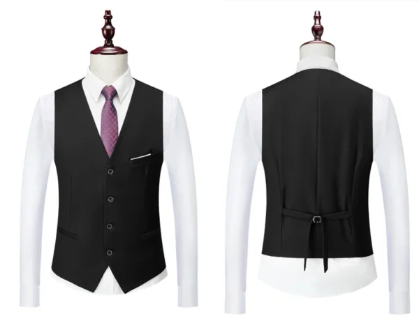 Business Mens Suit Three-piece  Wedding ( Jacket + Vest+Pants ) - Image 6