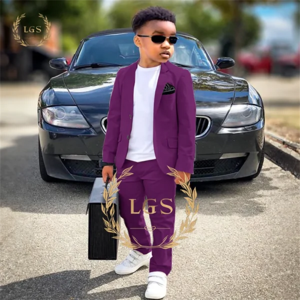 Boys Suit 2 Piece Set (Jacket + Pants) - Image 6