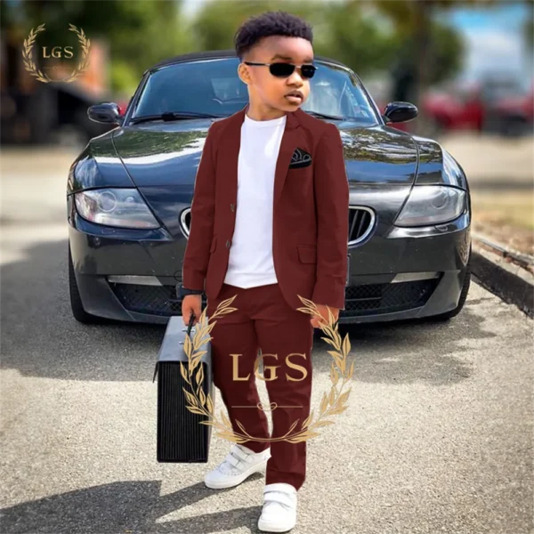 Boys Suit 2 Piece Set (Jacket + Pants) - Image 4