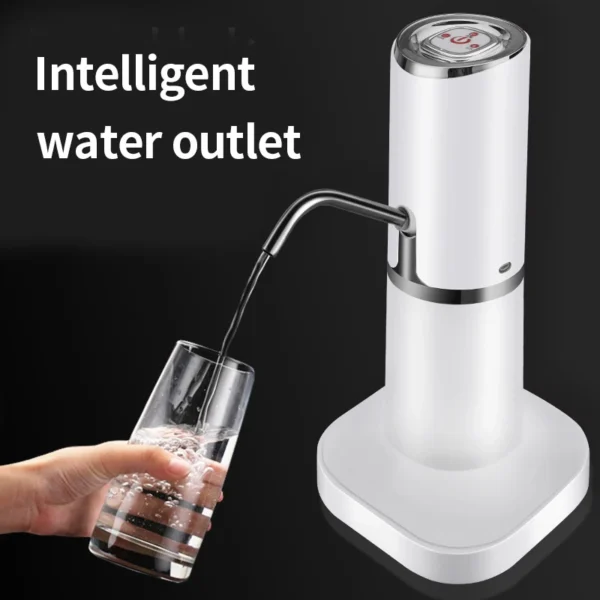 saengQ Water Pump Dispenser Water Bottle Pump Mini Barreled Water Electric Pump USB Charge Automatic Portable Bottle Switch - Image 2