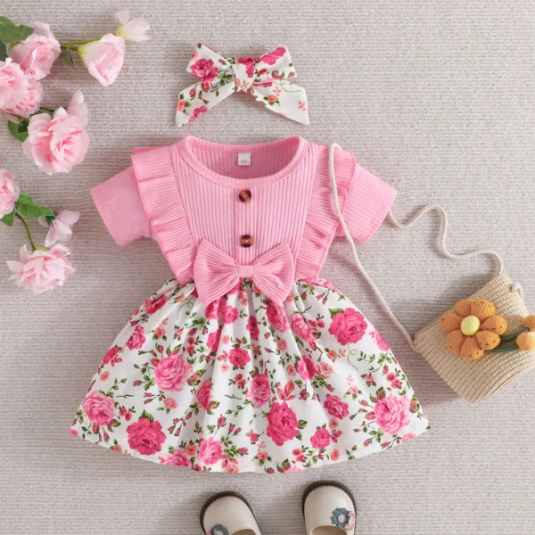 Floral Princess Dress Baby Girl   0-3 Years - Image 4
