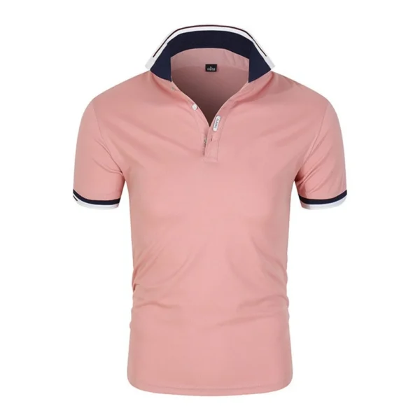 Polo Shirts Long Sleeve Button - Image 3