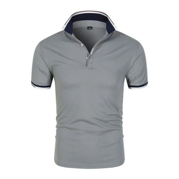 Polo Shirts Long Sleeve Button - Image 4
