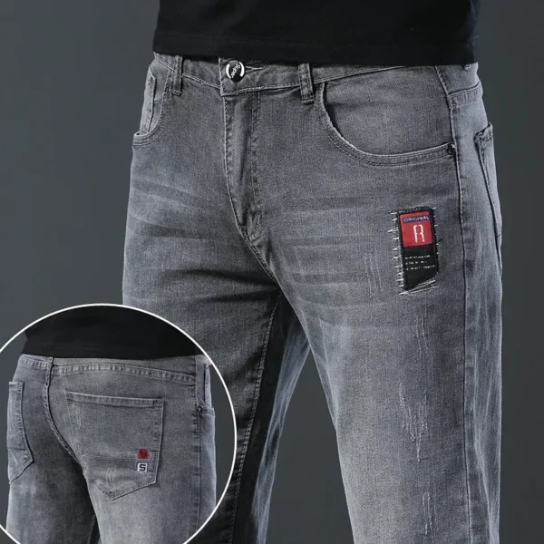 GlodanovaLuxury Jeans Grey Slim Straight Size 27-38 - Image 4