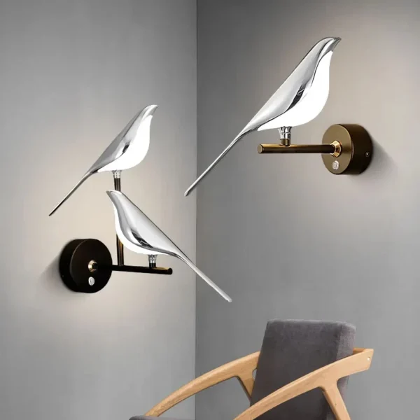 LED 360° Rotation Bird Wall Lights - Image 5