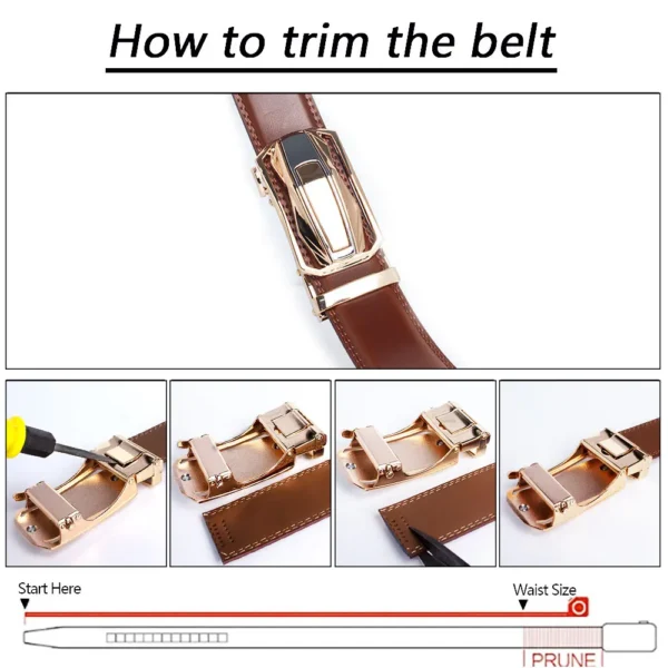 Luxury  Men Belt High Quality  Automatic Buckle 150cm Size - Image 7