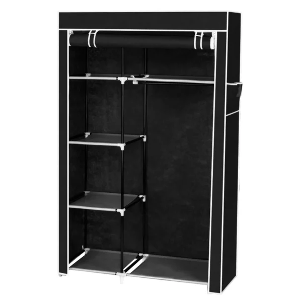 64 "4 Layer 6 Shelves Dustproof Wardrobe Portable Storage - Image 7