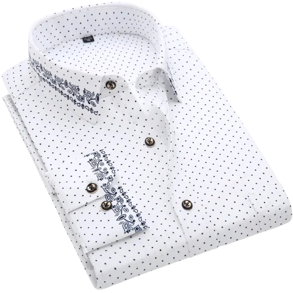 Men's Long Sleeve Printed Casual Shirt - Image 3