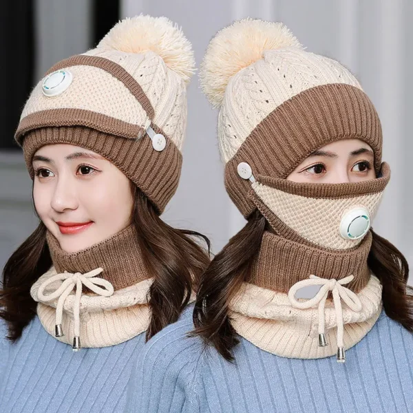Winter Hat For Ladies Girls Skellies Beanies Warm Fleece Caps - Image 4