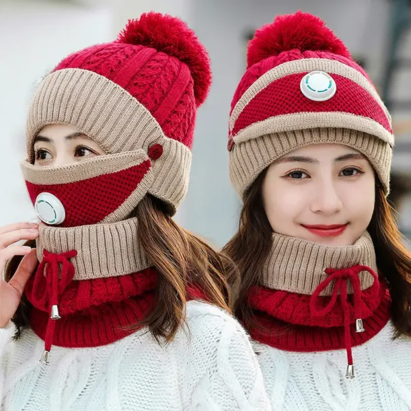 Winter Hat For Ladies Girls Skellies Beanies Warm Fleece Caps - Image 2