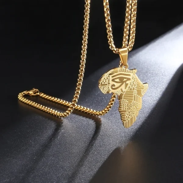 Africa Map Pendant  Men's Accessories Jewelry - Image 4