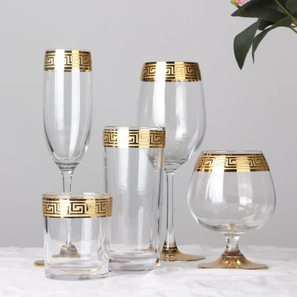 Luxury Wine Crystal Glasses Transparent - Image 3