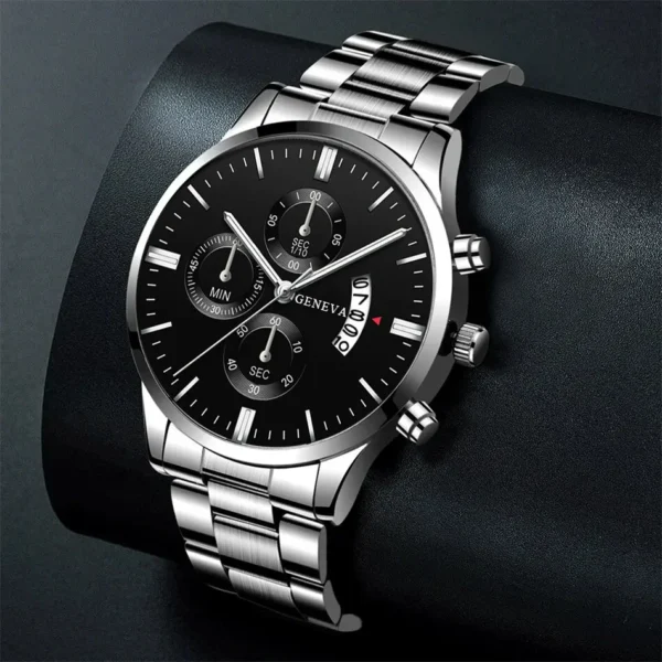 3PCS Set Fashion Mens Business Calendar Watches - Image 4