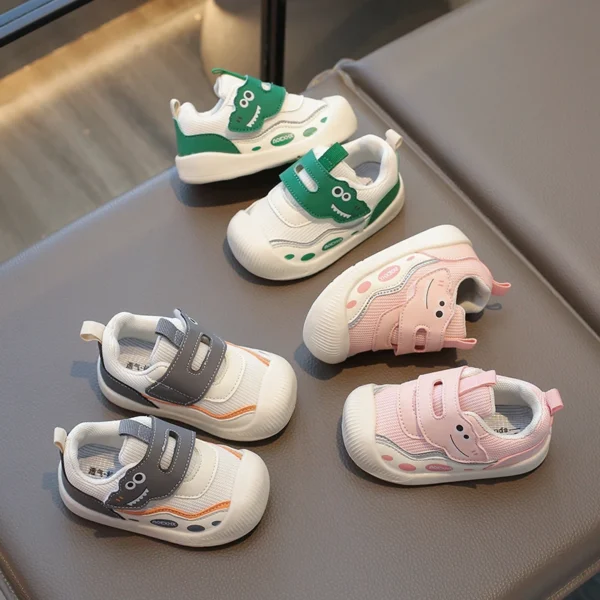 Baby Children Toddler Shoes Gray Lightweight - Image 3
