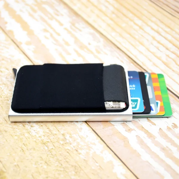 Mini RFID Wallet Automatic Pop up Bank Card Case - Image 5
