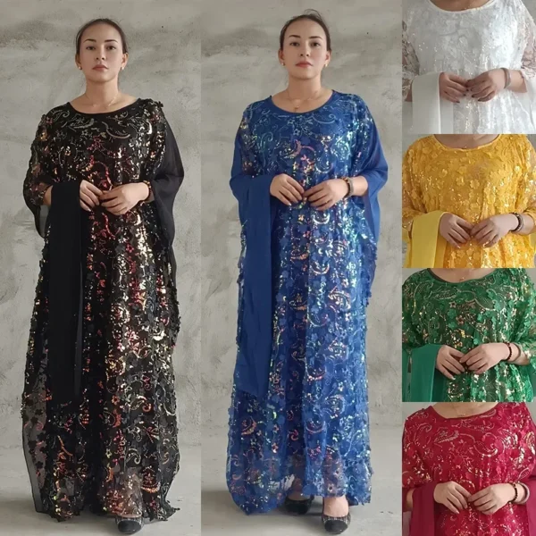 3 Pieces Plus Size African Dresses for Women - Image 2