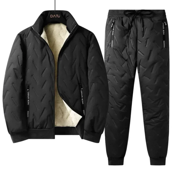Sheep Velvet Padded Jacket Three-piece Set Casual Coat Jacket - Image 3
