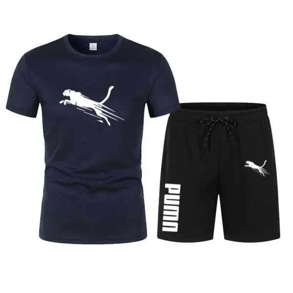 Men's clothing short-sleeved T-shirt + shorts 2 piece - Image 4
