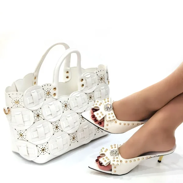 Shoes and Bag Set African Sets Nigerian Women Shoes and Matching Bags Set for wedding