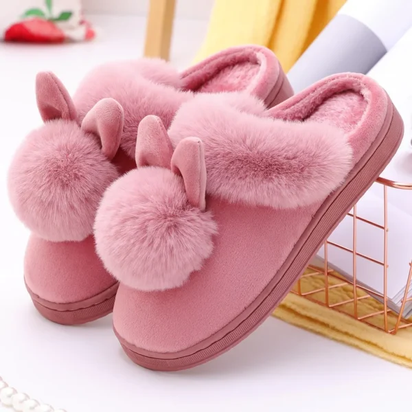 Bedroom Slipper Couples Cartoon Cute Rabbit Floor Slides