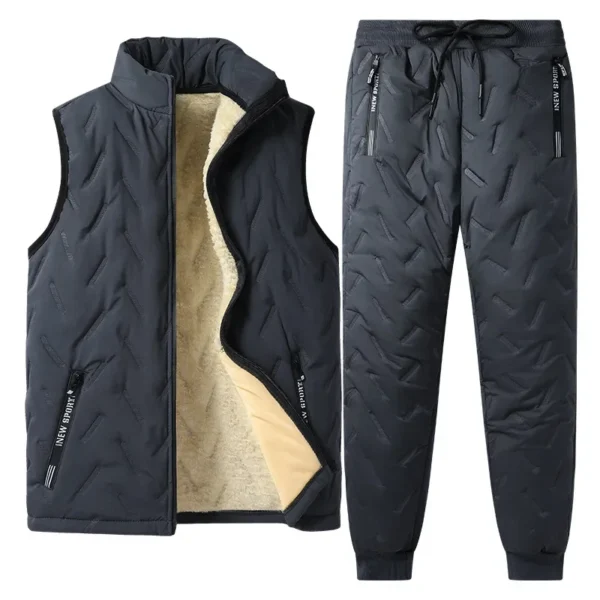 Sheep Velvet Padded Jacket Three-piece Set Casual Coat Jacket - Image 2