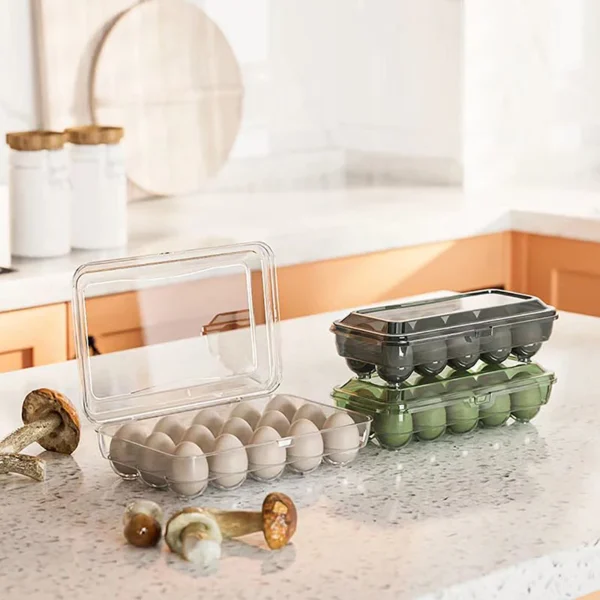 10/15 Grids Eggs Storage Box Plastic Transparent - Image 4