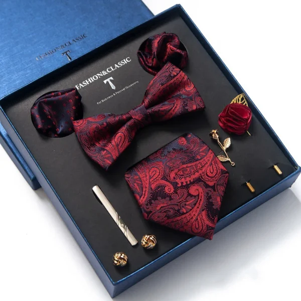 Silk Tie Set Handkerchief Pocket Squares