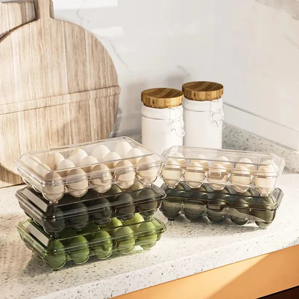 10/15 Grids Eggs Storage Box Plastic Transparent - Image 2